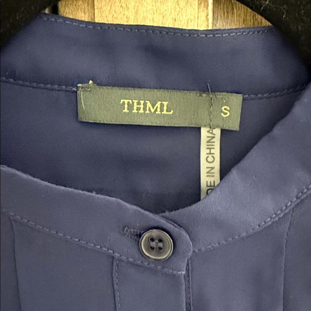 THML Deep Blue Embroidered Top - Picture 5 of 14
